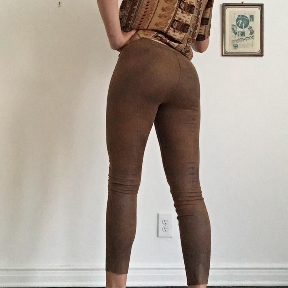 favorite faux suede leggings pants from zara